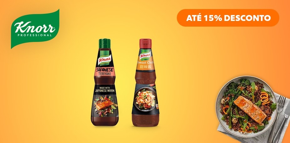 Até 15% de desconto nos Molhos Asiáticos Knorr