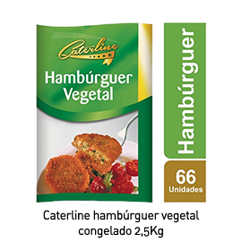 Caterline Hambúrguer vegetal congelado 2,5Kg