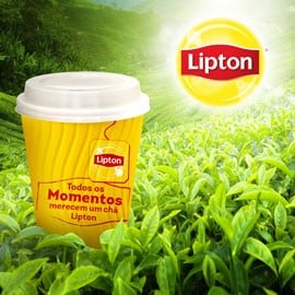 Os copos especiais Lipton