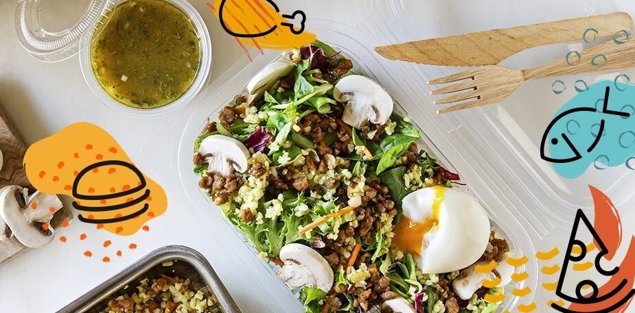 Como servir os pratos do dia para takeaway?