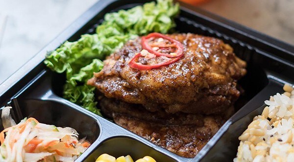 Prato embalado com boa apresentação