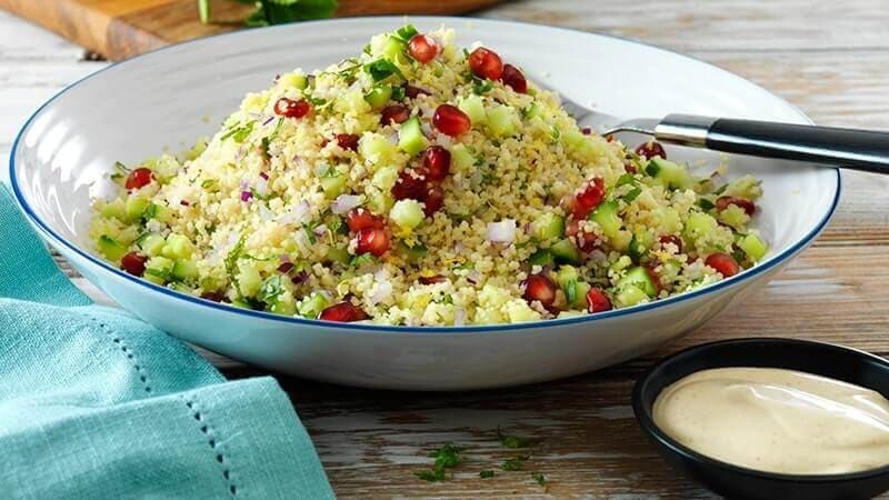 Salada de Coucous com romã