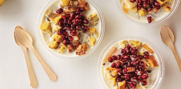 Pannacotta com recheio e fruta