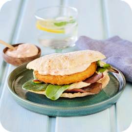 Hambúrguer Crocante em Pão Naan