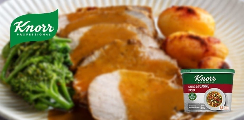 Receita de Vitela Assada no Tacho com Rebento de Bróculos e Batatinhas Assadas