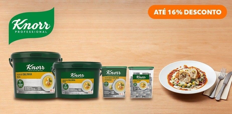16% de desconto em Caldo de Galinha Knorr!