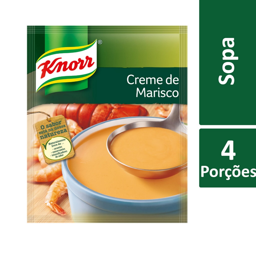 Knorr creme desidratado Marisco 72 Gr - Knorr Creme de Marisco é o seu braço direito - a cor, textura e sabor do marisco, em 5 minutos.