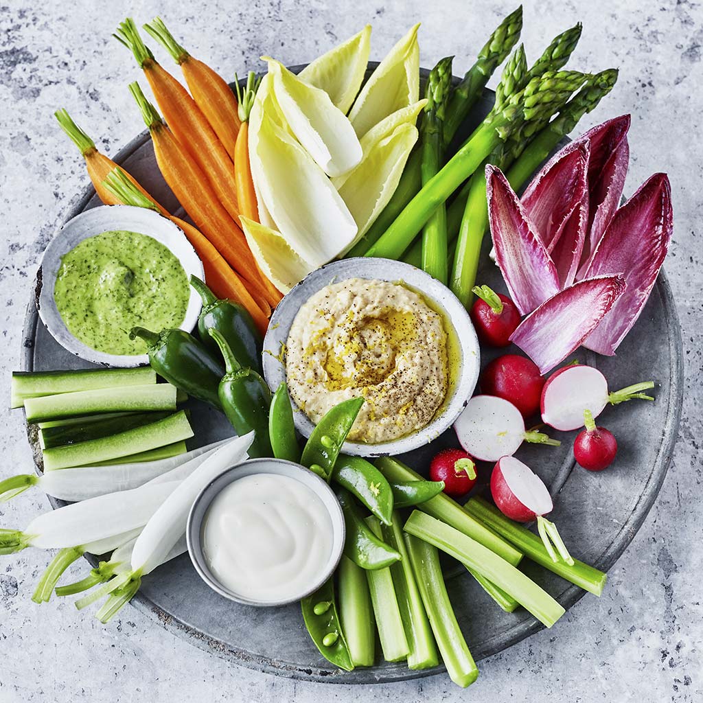 Crudités com 3 Molhos