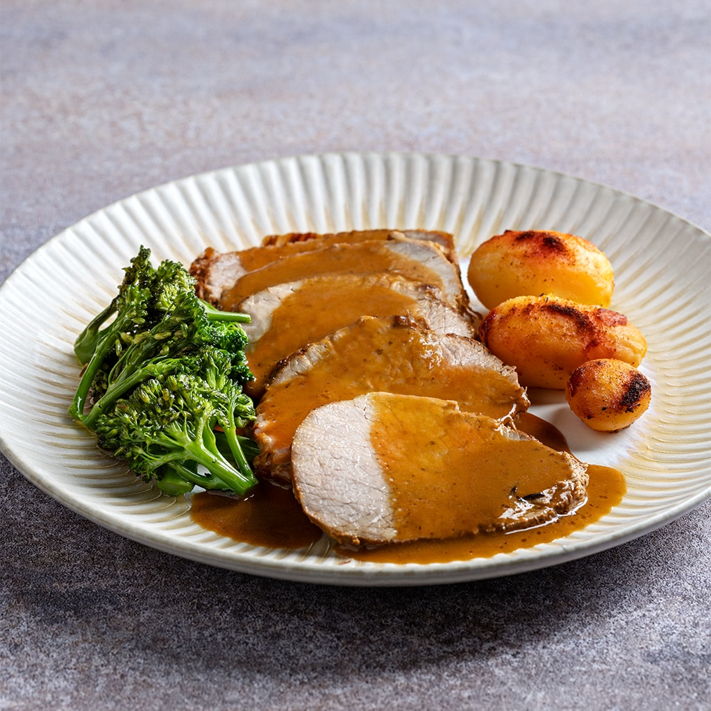 Vitela assada no Tacho com Bróculos e Batatinhas assadas