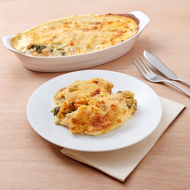 Bacalhau gratinado "com todos"