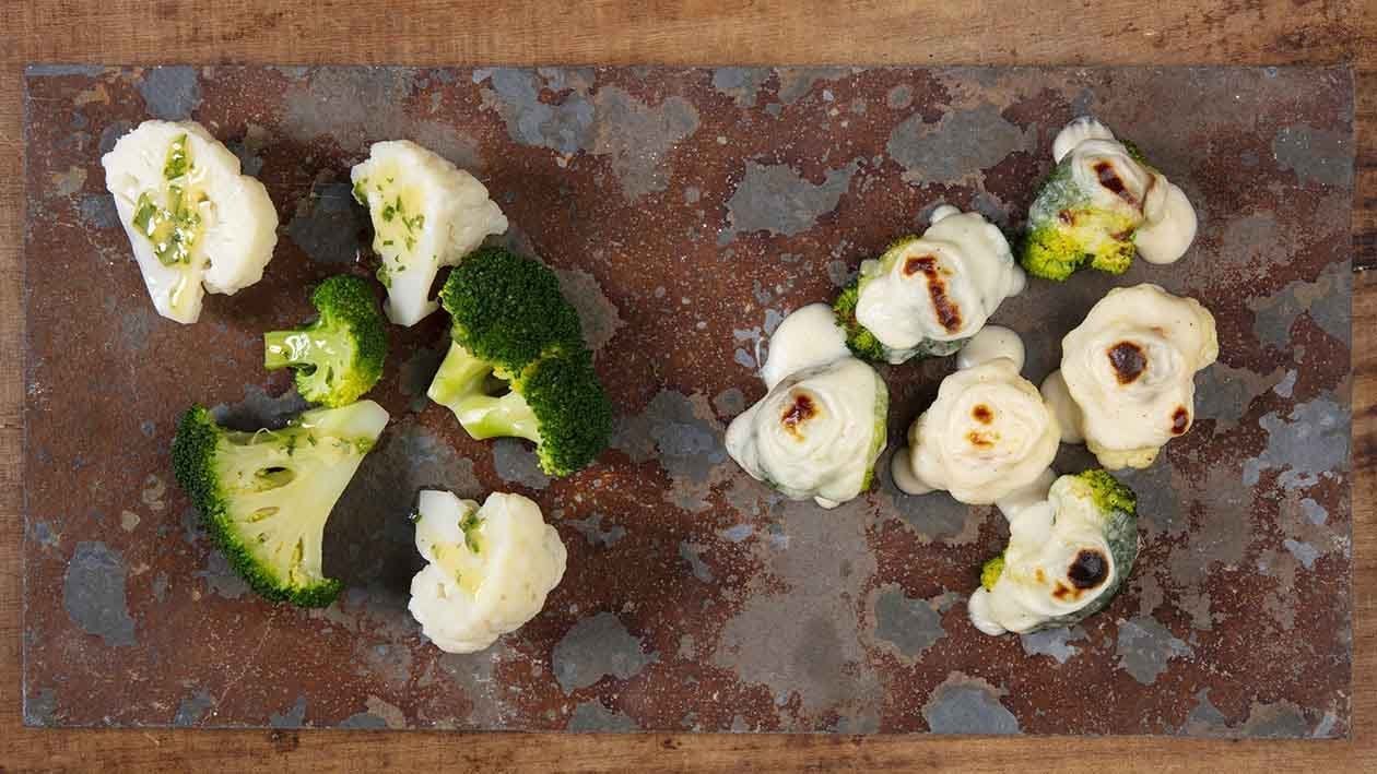 Bróculos e couve-flor a vapor – - Receita
