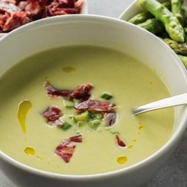 Creme de Espargos com Queijo Brie