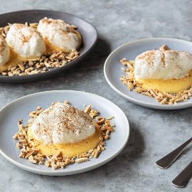 Farófias com Creme de Ovo e Praliné