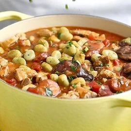 Favas com entrecosto à portuguesa