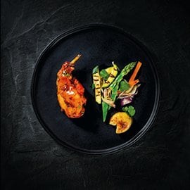 Frango Asiático com Legumes Assados