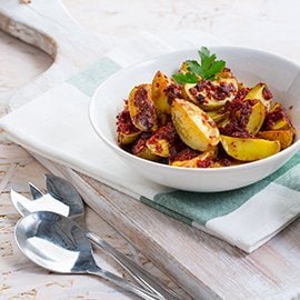 Gomos de batata assada