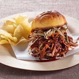 Hambúrguer de Barriga de Porco Desfiado