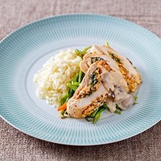 Peitos de Frango Recheados Gratinados