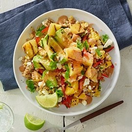 Salada de Bulgur com Ananás e Abacate