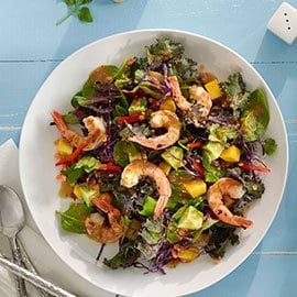 Salada de Camarão e Manga