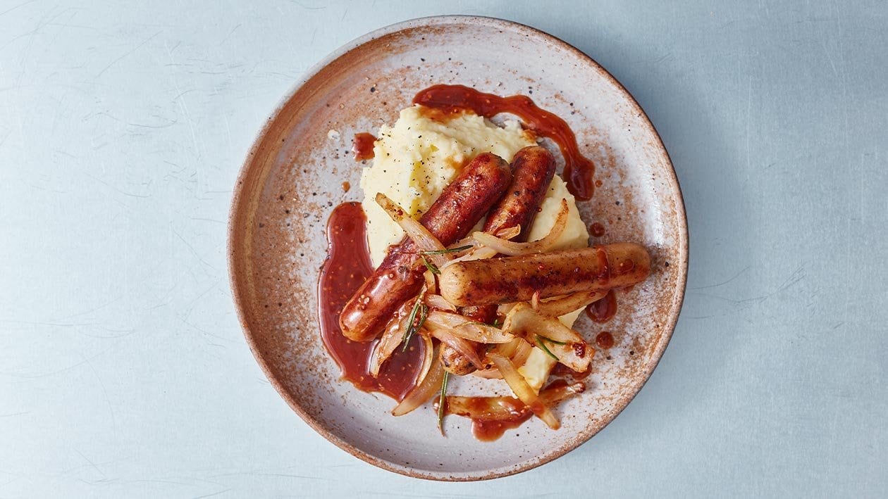 Salsichas com Puré