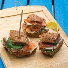 Sanduíche Cremosa de Salmão Fumado