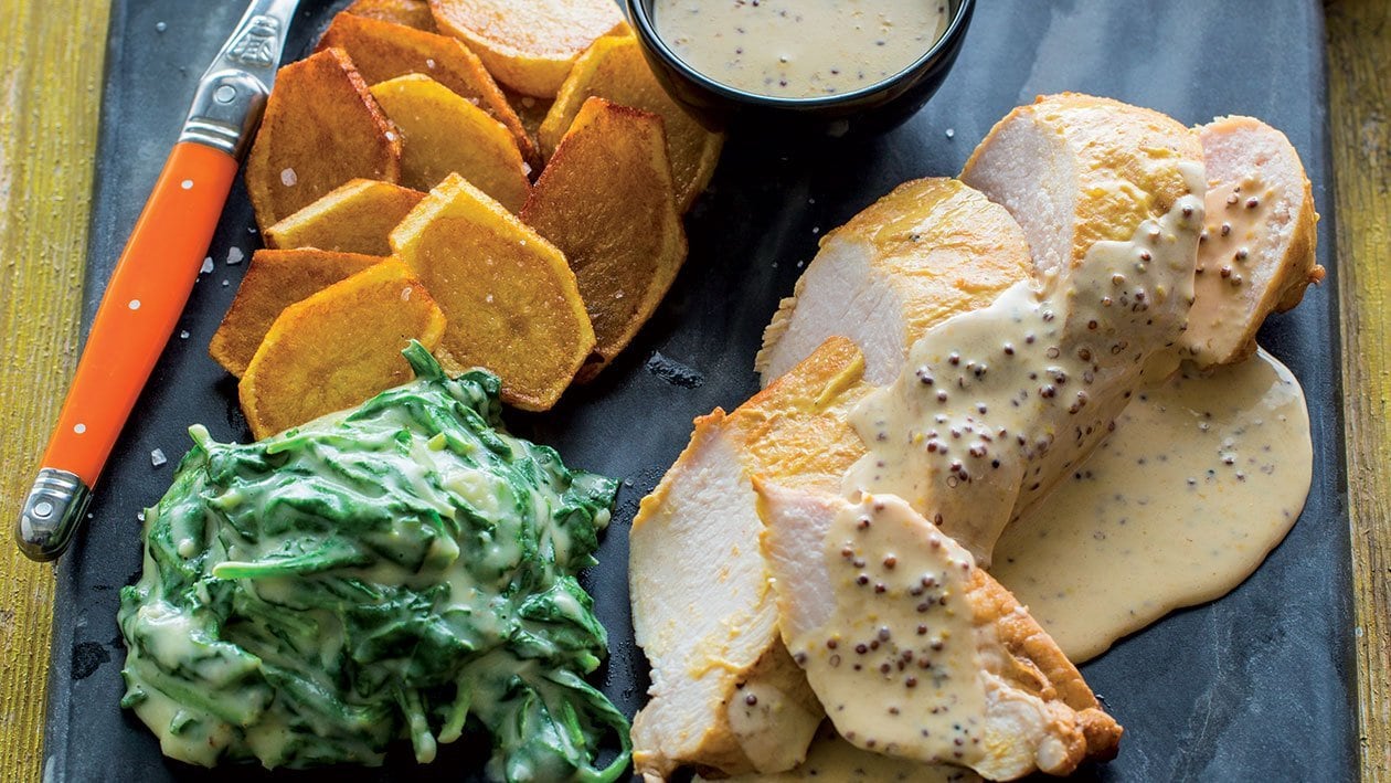 Peito de Frango com Molho de Mostarda