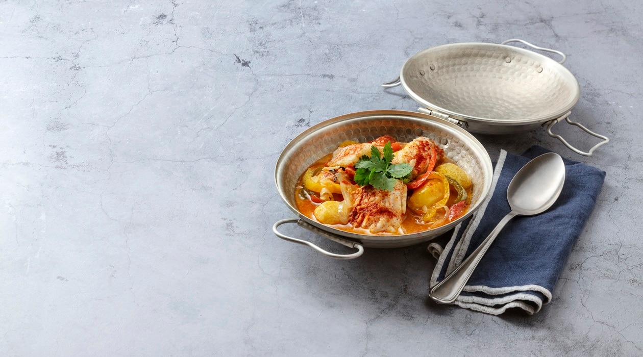 Cataplana de Bacalhau com Batata e Pimentos – - Receita