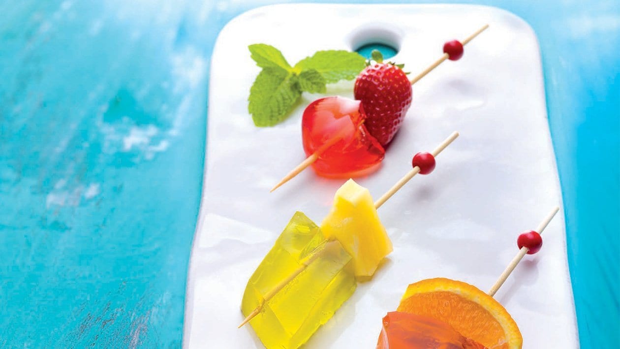 Trio de fruta em gelatina – - Receita