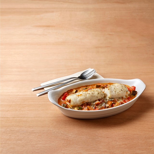 Lombinhos de pescada gratinados