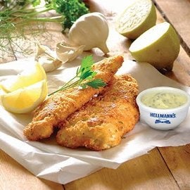 Filetes de Pescada com molho Tártaro