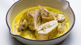 Supremo de Frango Recheado com Tomate e Queijo Mozarela