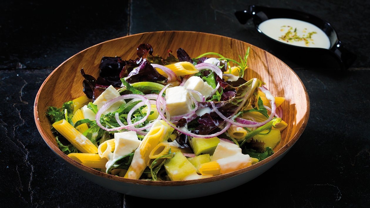 Salada de Meloa com Penne e Queijo Fresco – - Receita