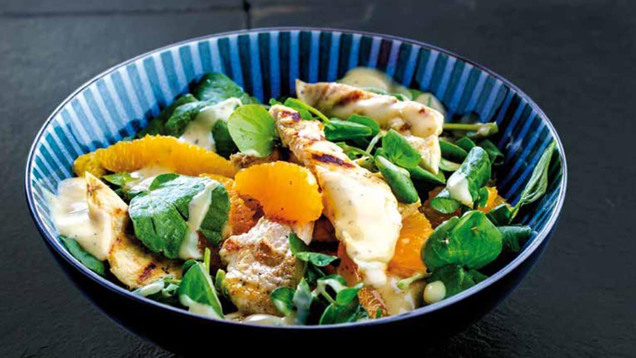Salada de frango com laranja e agrião – - Receita