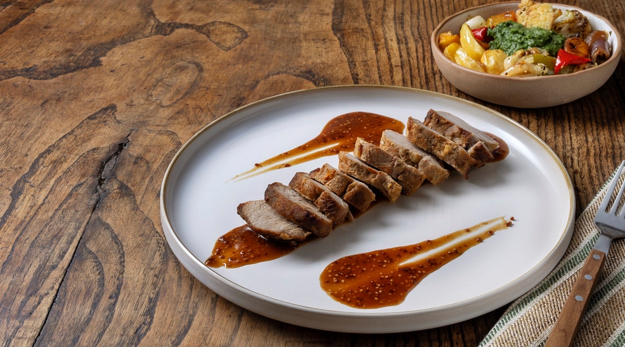 Lombinho de porco com castanhas e molho de mostarda – - Receita