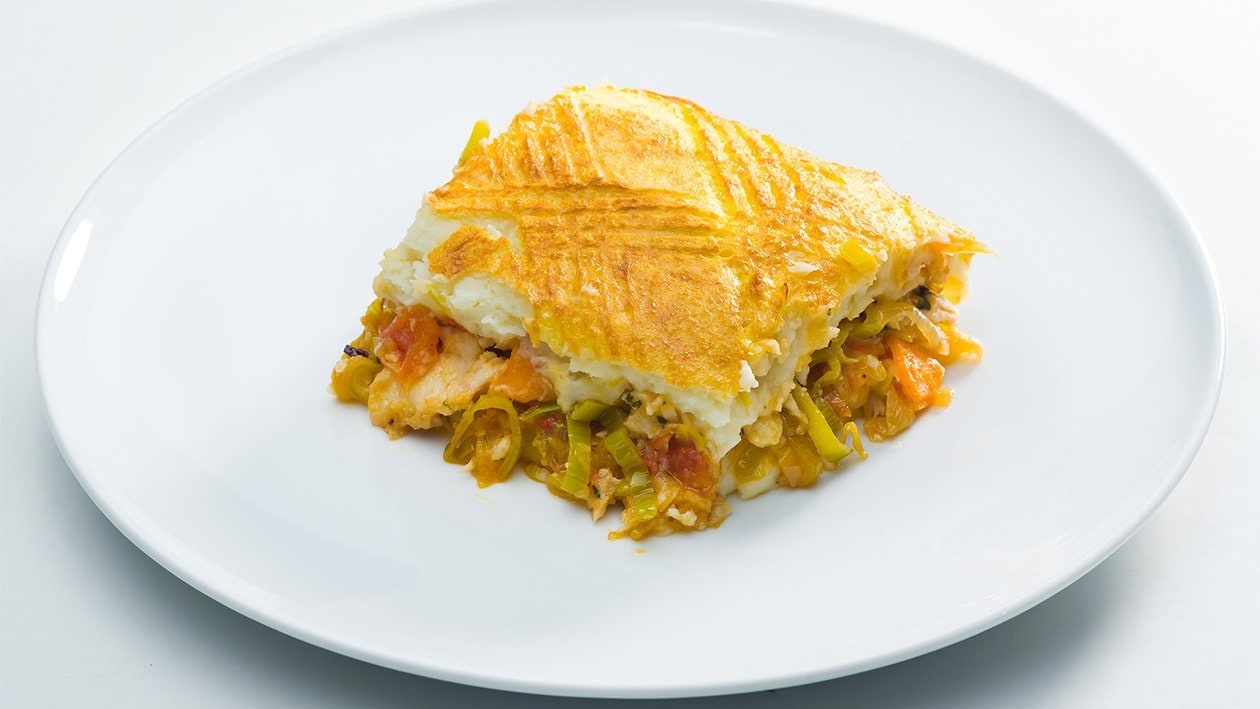Empadão de lascas de peixe