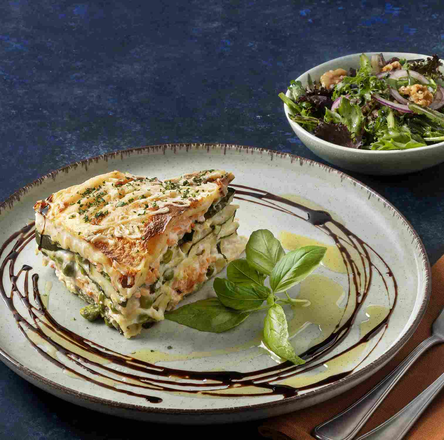 Lasanha de Salmão com espinafres