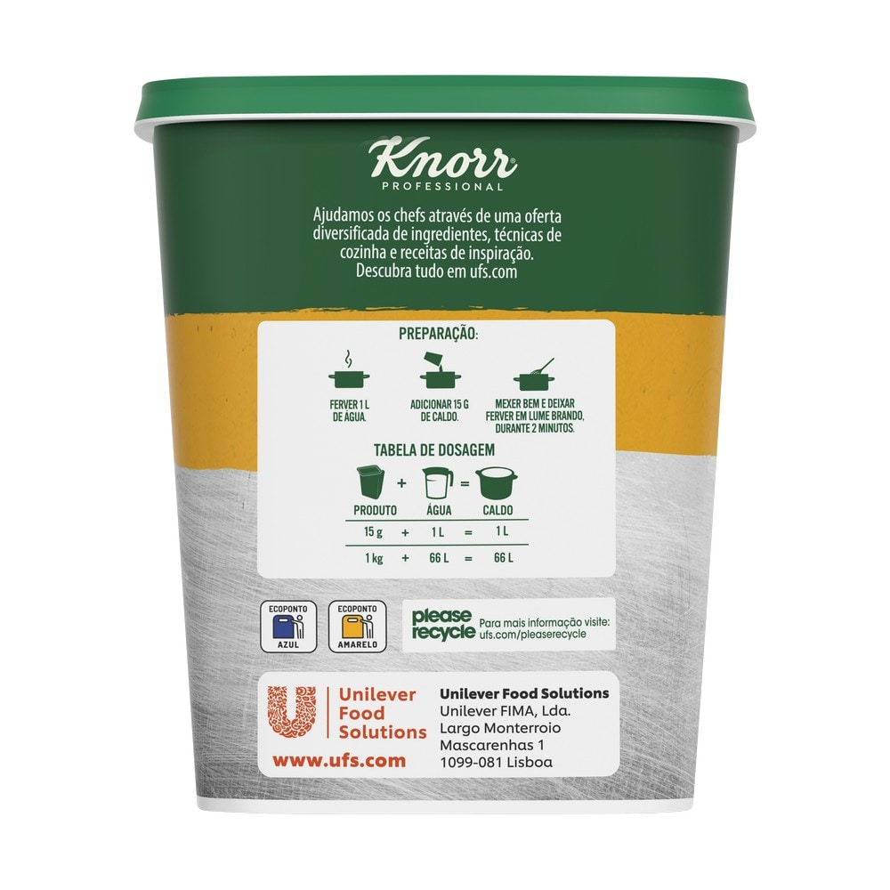 Knorr 1-2-3 caldo desidratado Galinha 1Kg - 
