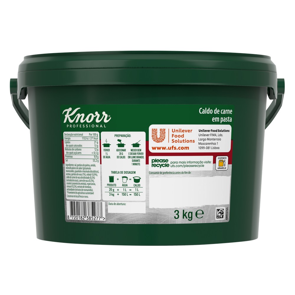 Knorr caldo pasta Carne 3Kg - 