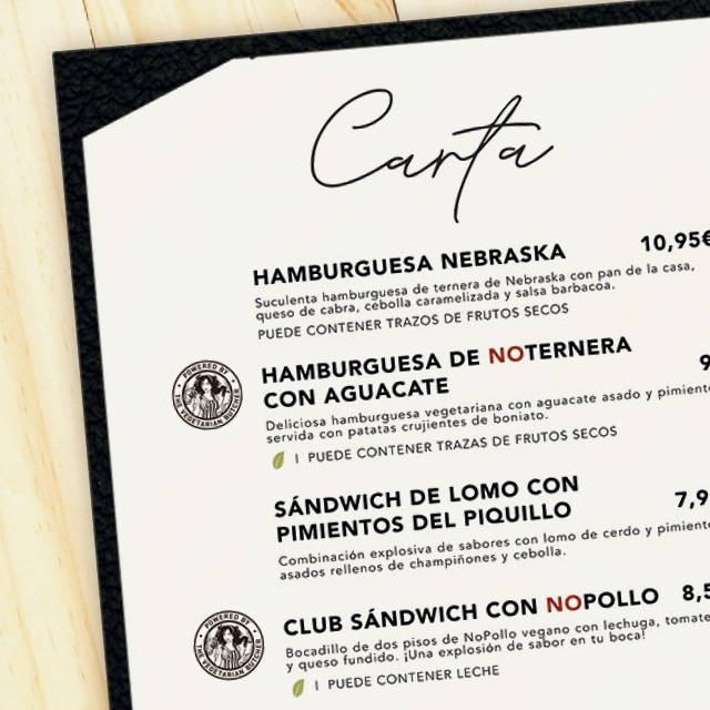 Destaque os pratos de “não carne”